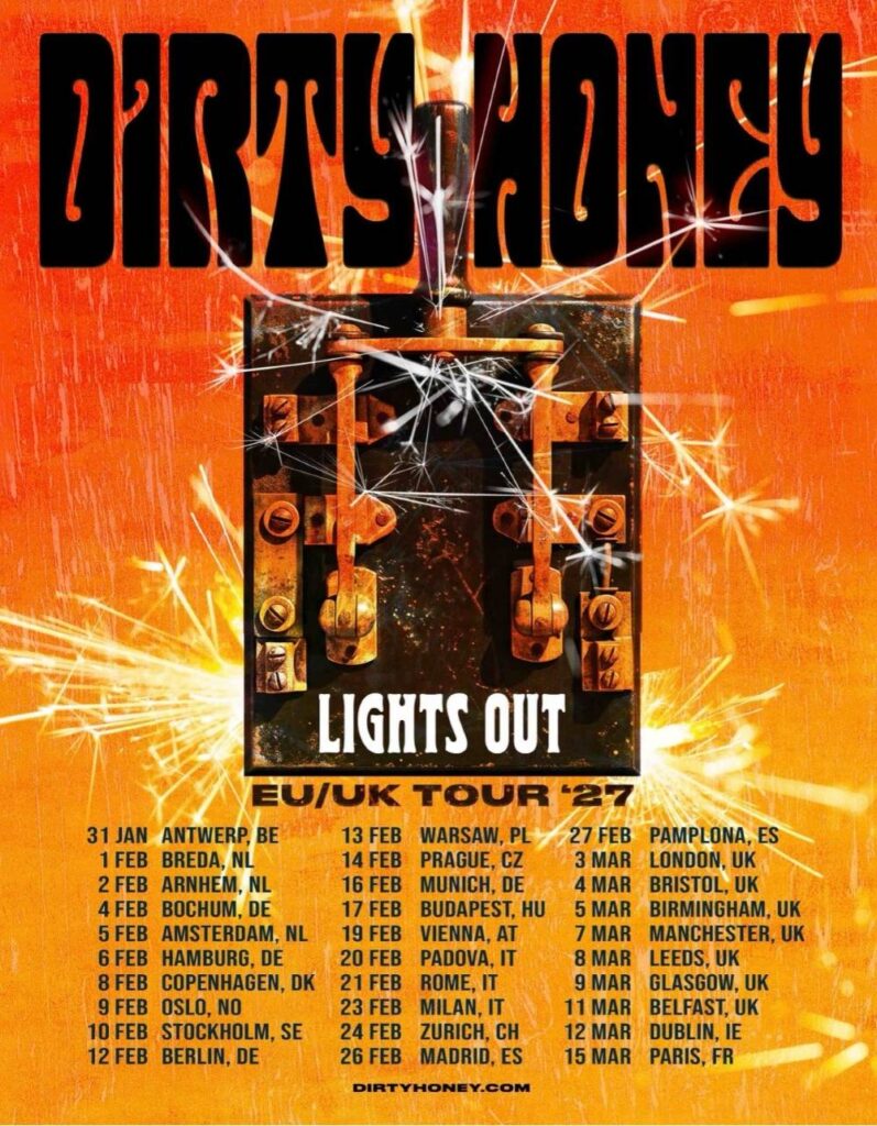 Dirty Honey EU-UK Tour Poster 2027