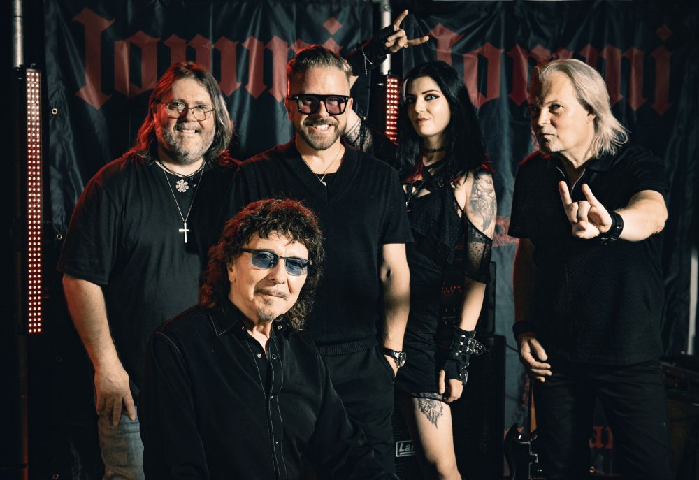 (l-r) Mike Exeter, Tony Iommi, Karl Brazil, Becky Baldwin & Jorn Lande